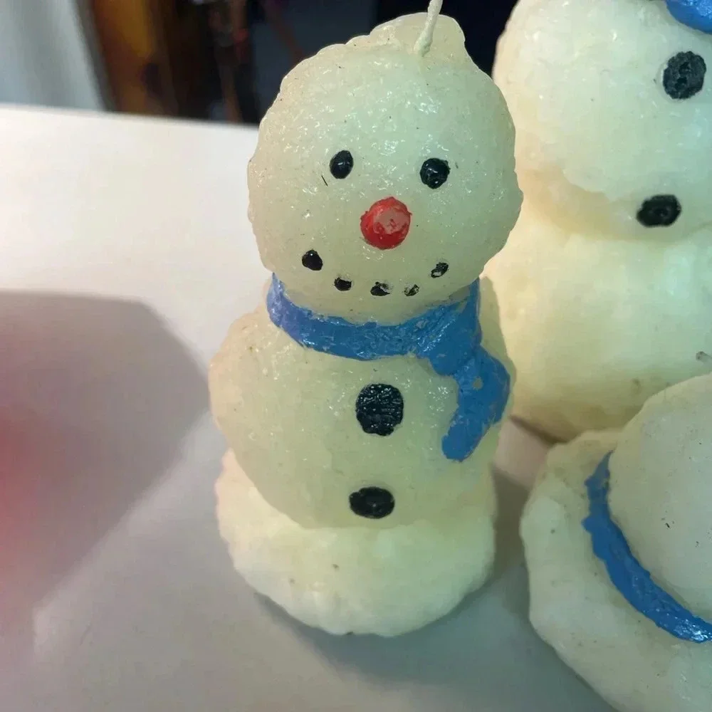 New snowmen candles ( never lit) 3